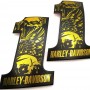 #1 Eagle black\gold tank emblems for Harley
