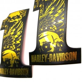 #1 Eagle black\gold tank emblems for Harley