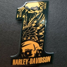 #1 Eagle black\orange tank emblems for Harley