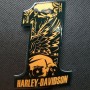 #1 Eagle black\orange tank emblems for Harley
