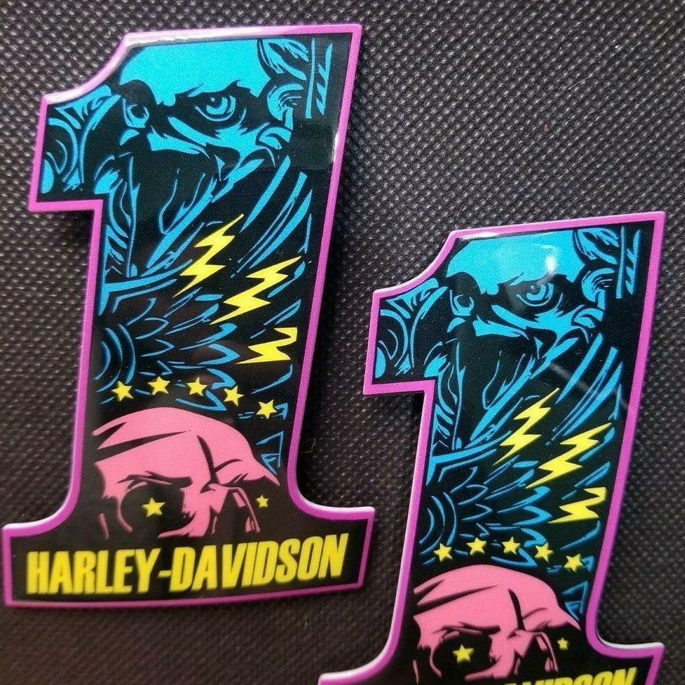 #1 Eagle black\pink\blue tank emblems for Harley