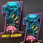 #1 Eagle black\pink\blue tank emblems for Harley