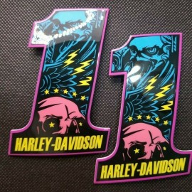 #1 Eagle black\pink\blue tank emblems for Harley