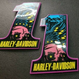 #1 Eagle black\pink\blue tank emblems for Harley