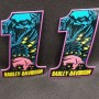 #1 Eagle black\pink\blue tank emblems for Harley
