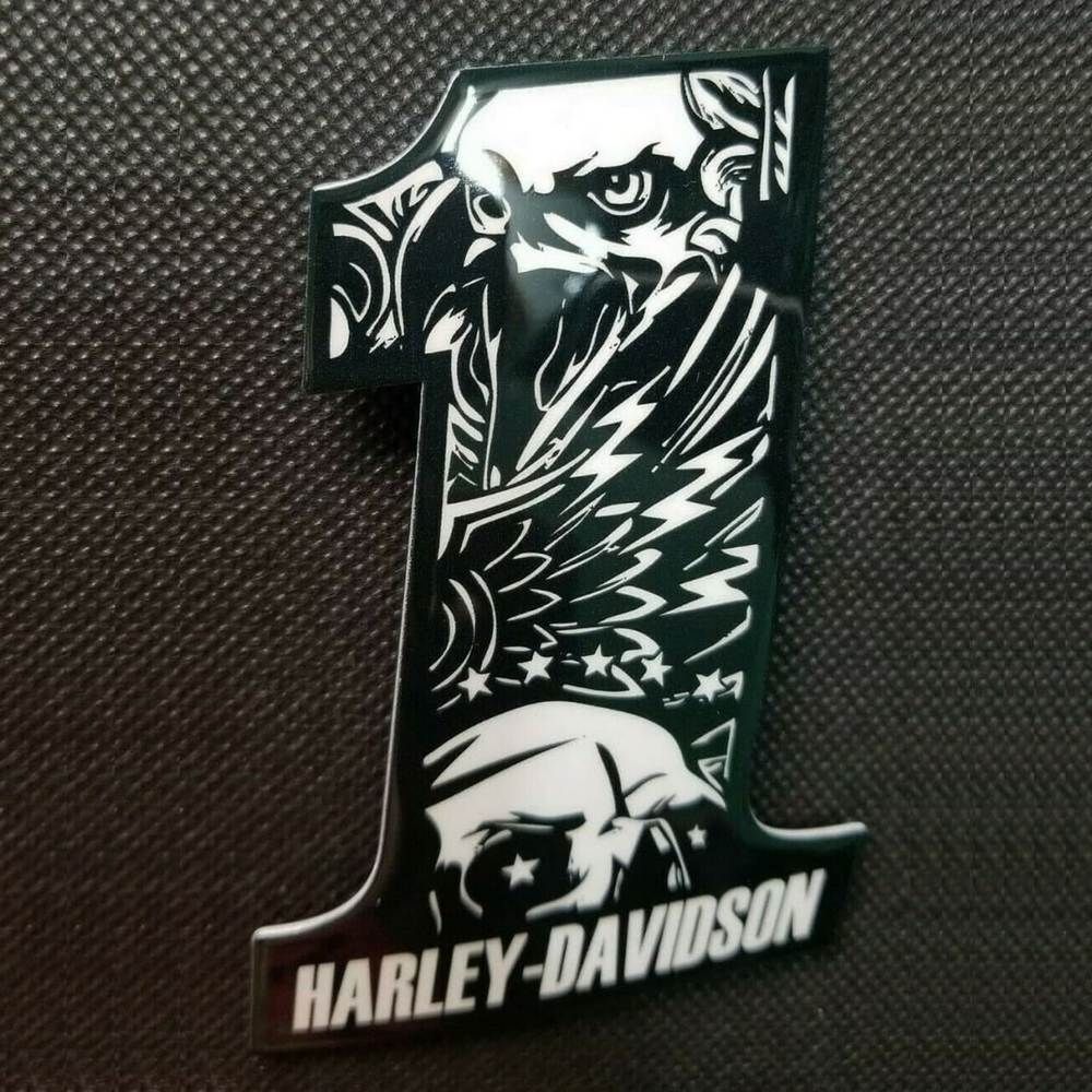 #1 Eagle black\white tank emblems for Harley