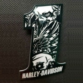 #1 Eagle black\white tank emblems for Harley