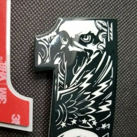 #1 Eagle black\white tank emblems for Harley