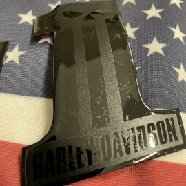 #1 Punisher black\black tank emblems for Harley