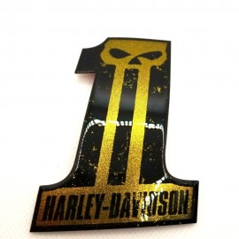 #1 Punisher black\gold tank emblems for Harley