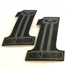 #1 Punisher black\grey tank emblems for Harley