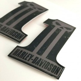 #1 Punisher black\grey tank emblems for Harley