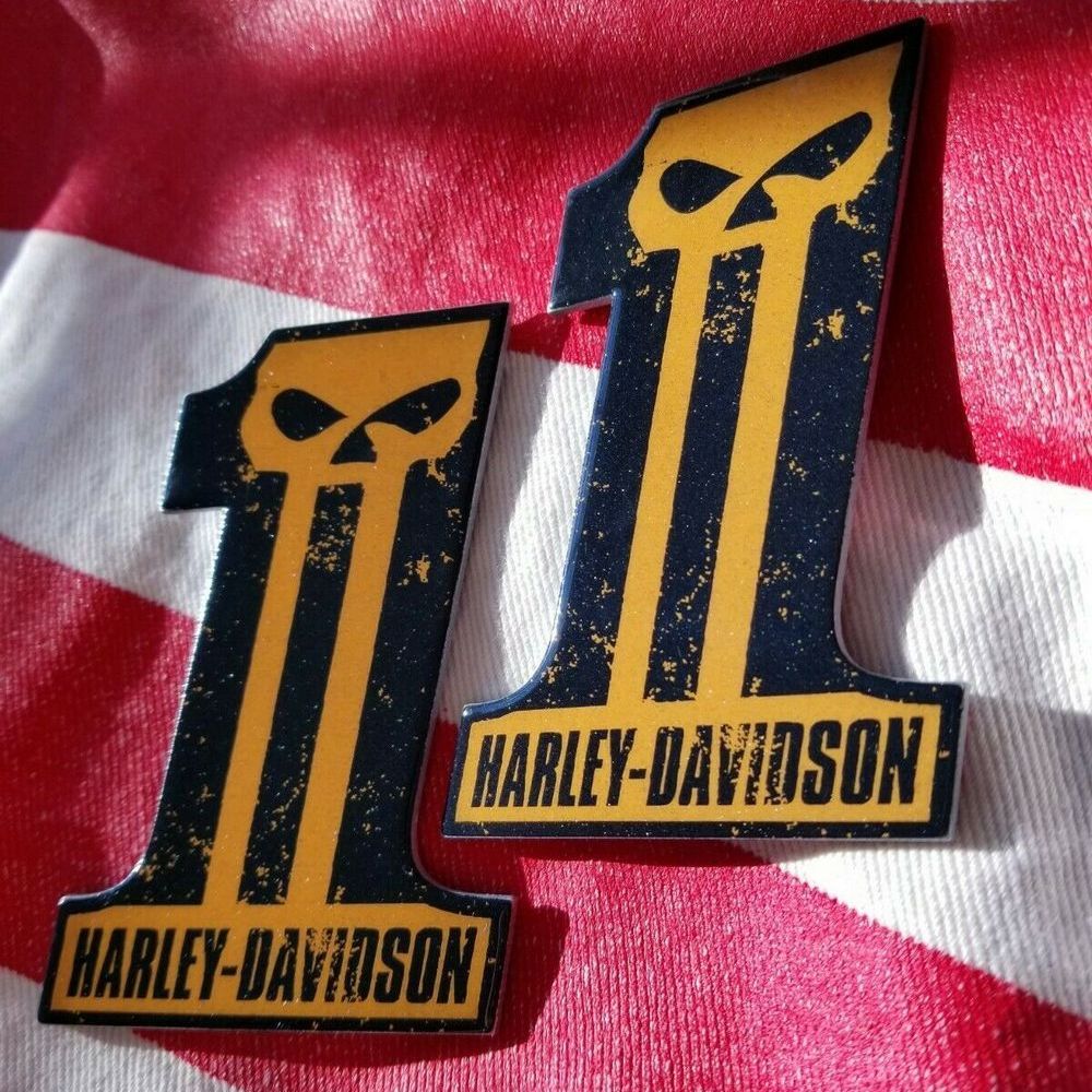 #1 Punisher black\orange tank emblems for Harley