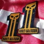#1 Punisher black\orange tank emblems for Harley