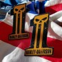 #1 Punisher black\orange tank emblems for Harley