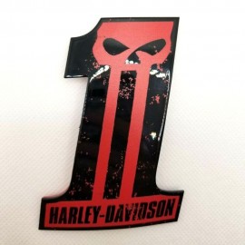 #1 Punisher black\red tank emblems for Harley