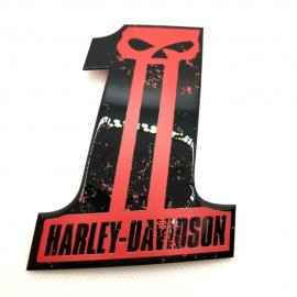 #1 Punisher black\red tank emblems for Harley