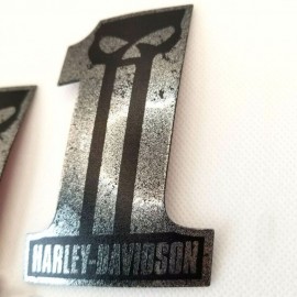 #1 Punisher black\silver tank emblems for Harley