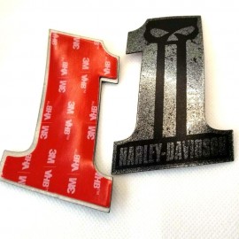 #1 Punisher black\silver tank emblems for Harley