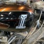 #1 Punisher black\white tank emblems for Harley