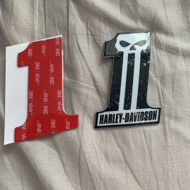 #1 Punisher black\white tank emblems for Harley