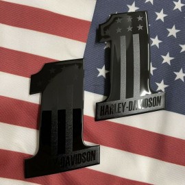 #1 Stars&Stripes black\black tank emblems for Harley