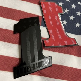 #1 Stars&Stripes black\black tank emblems for Harley