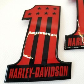 #1 Stars&Stripes black\red tank emblems for Harley