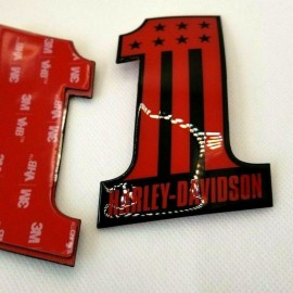 #1 Stars&Stripes black\red tank emblems for Harley