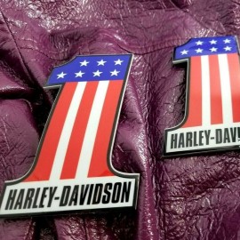 #1 Stars&Stripes color tank emblems for Harley