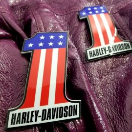 #1 Stars&Stripes color tank emblems for Harley