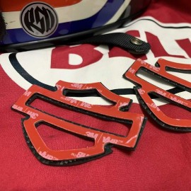 Black carbon tank emblems for Harley