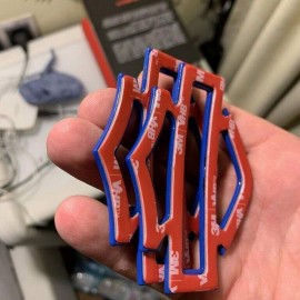 Black carbon with green front outline tank emblems for Harley