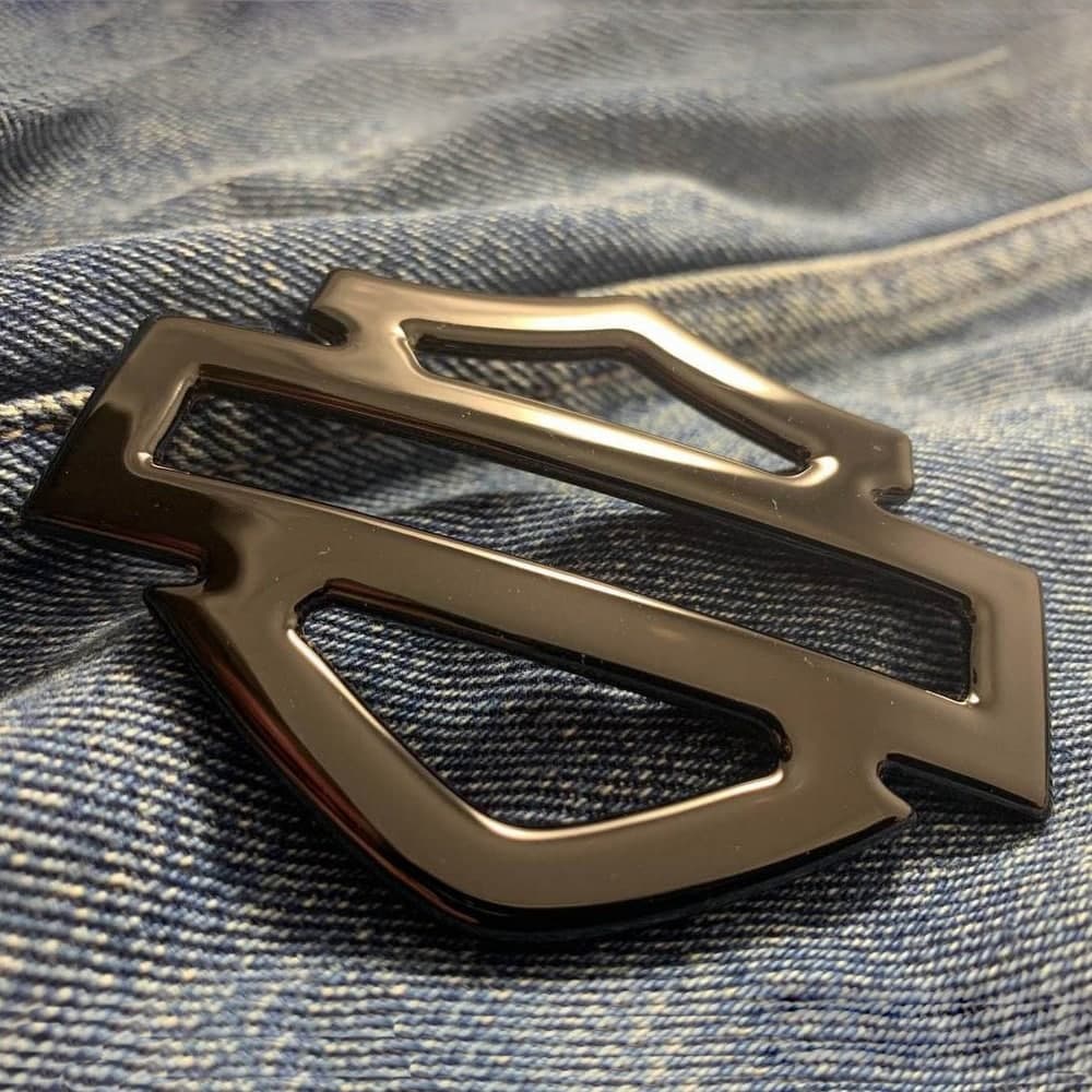 Black tank emblems for Harley