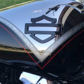 Black tank emblems for Harley