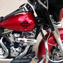 Black tank emblems for Harley