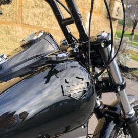 Black tank emblems for Harley