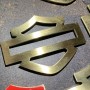 Brass tank emblems for Harley