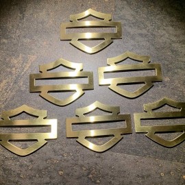 Brass tank emblems for Harley