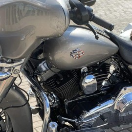 Color USA flag tank emblems for Harley