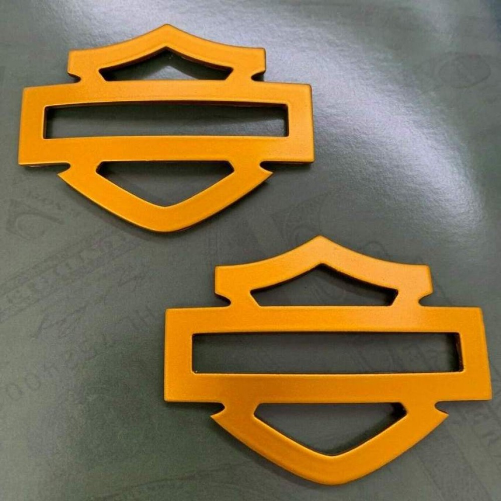 Buy Gold tank emblems. Custom emblems for Harley Davidson