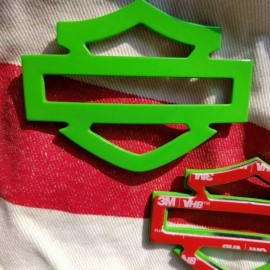 Lambo green tank emblems for Harley