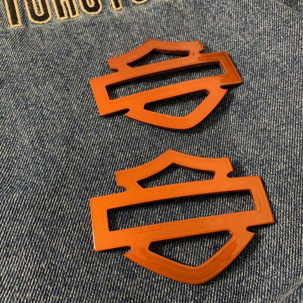 Buy Orange candy tank emblems. Custom emblems for Harley Davidson