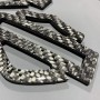 Silver carbon tank emblems for Harley