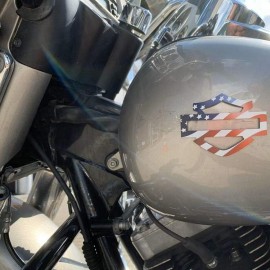 Tactical USA flag tank emblems for Harley
