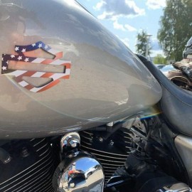 Tactical USA flag tank emblems for Harley