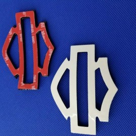 White with black edges tank emblems for Harley