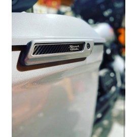 Carbon latch inserts kit for 2014+ Harley Touring bags