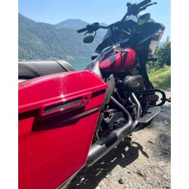 Carbon latch inserts kit for 2014+ Harley Touring bags