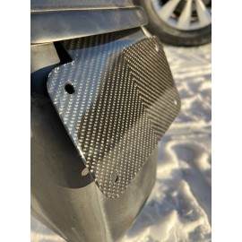 Carbon fiber saddlebag license plate mount